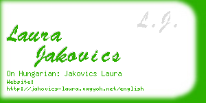 laura jakovics business card